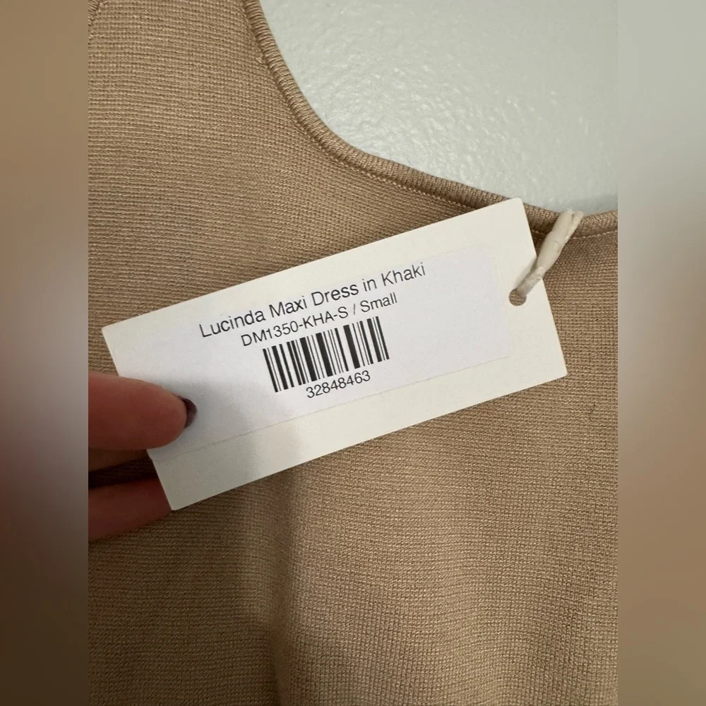 All:Row Lucinda Maxi Dress in Khaki . All Row - Picture 4 of 7